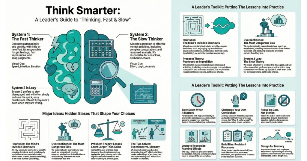 Infographic - Thinking, Fast and Slow by Daniel Kahneman